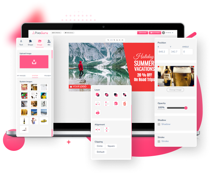 customize your own photos/images and edit using our library